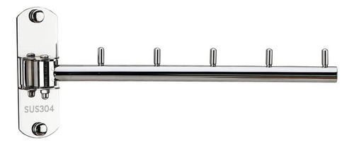 Perchero Plegable De Pared Con Brazo Oscilante De Acero Inox