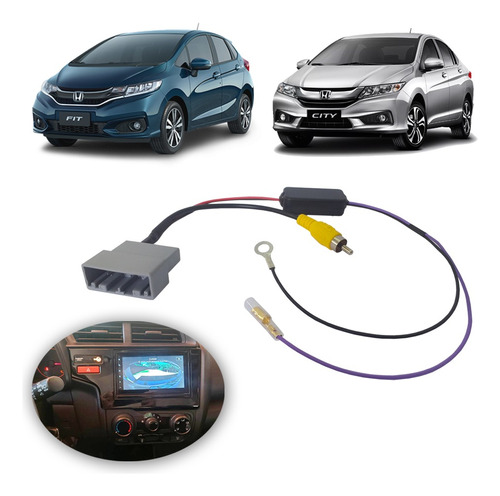 Interface Para Câmera Ré Original Honda City Fit Elx 2015