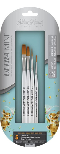 Silver Brush Ums-2450s Ultra Mini Lettering Juego De Pi...