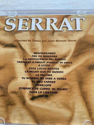 Joan Manuel Serrat / La Coleccion - Vol I Cd 1995 Impecable (Usado)