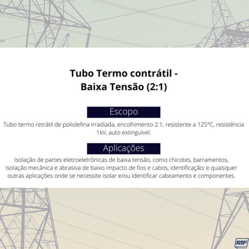 Termo Retrátil Preto 12mm X 10 Metros, Achatado Mede 21mm.