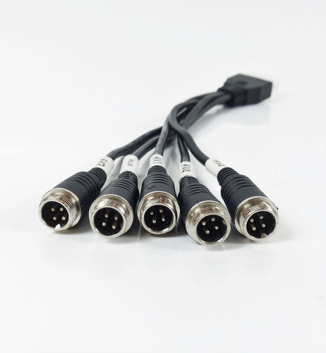 Cabo Para Dvr Câmera Veicular 4 Vias Conector 4 Pinos Macho