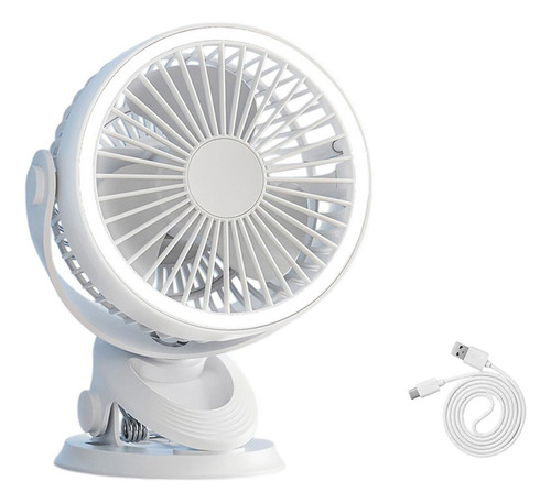 A Ventilador Eléctrico Recargable N Con Luz Nocturna De