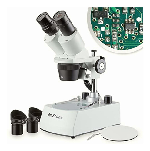 Amscope Se306r-p-led Microscopio Estéreo Binocular Montado