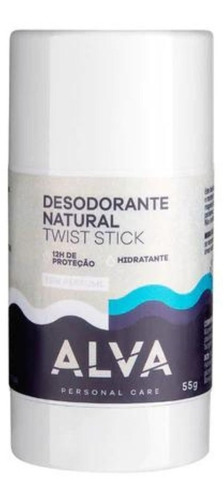 Desodorante Alva Natural Twist Stick 55g Fragrância Sem Perfume
