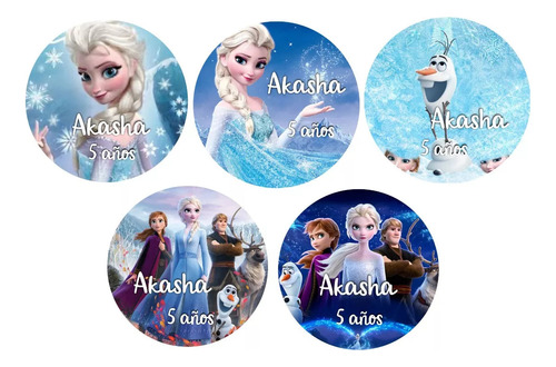 Stickers Etiqueta Personalizada Cumple Evento Candy Frozen