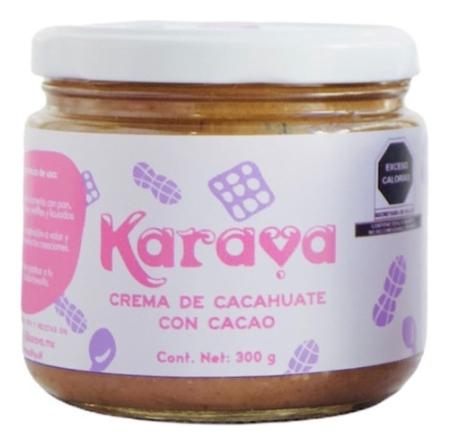 Crema De Cacahuate Cacao Sin Azúcar Karava 300 G