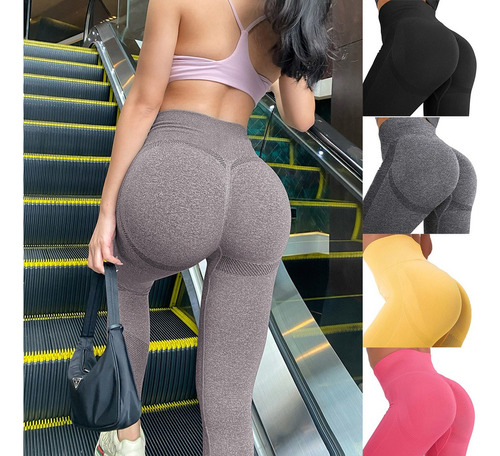 Leggings Sin Costuras De Levantamiento De Glúteos Para Mujer