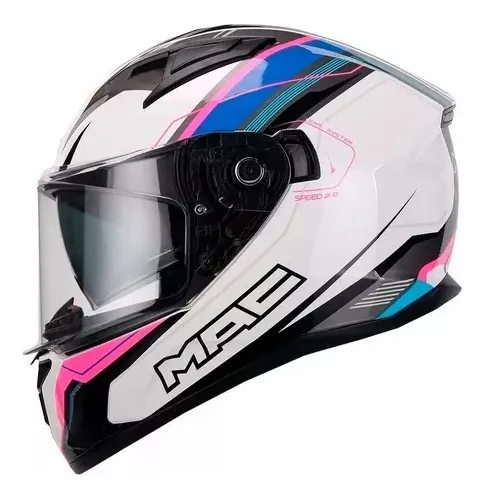 Casco Moto Integral Mac Speed Negro Mate Devotobikes Ls2 Ofi