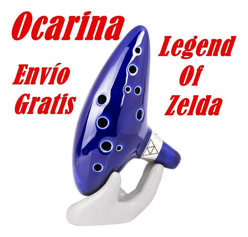 Ocarina De Ceramica De La Leyenda De Zelda Ocarina Del Tiemp