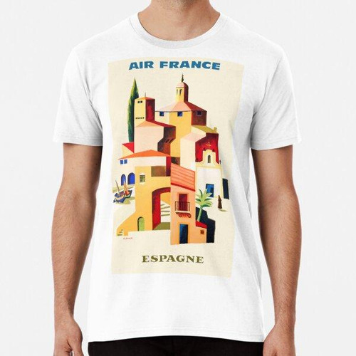 Remera Vintage Espagne Air France Travel By Vernier  Algodon