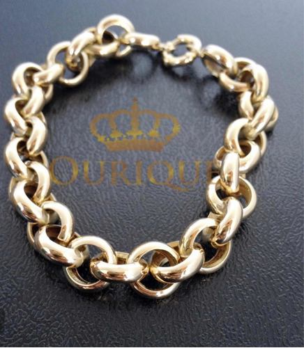 Pulseira Feminina Ouro 18k 750 Modelo Portuguesa 15 Gramas