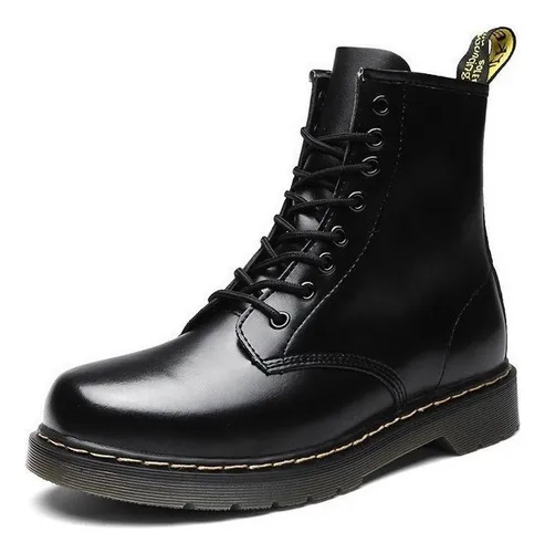 comprar Botas Martin De Piel Negra Cómodas (para Hombre Y Mujer) [u]