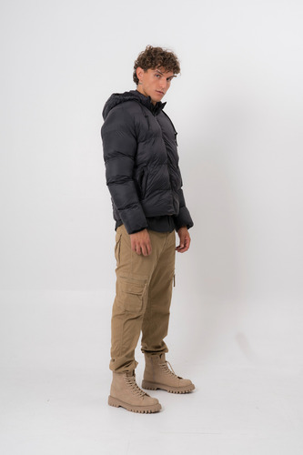 Campera Puffer Con Piel Interior Para Invierno Hombre