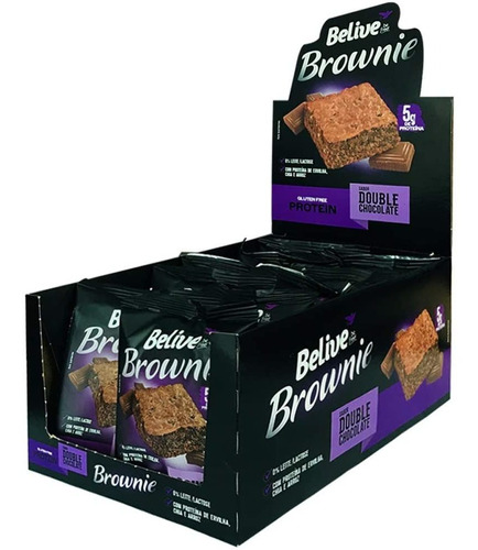 Brownie Belive Double Choc Protein Sem Gluten 10x40g