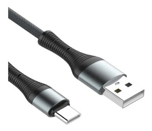 Imagen 1 de 2 de Cable De Carga Rapida Usb A Tipo C Reforzado 1 Metro