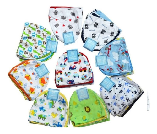 Pack 5 Gorros De Algodón Para Bebes