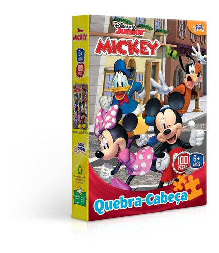 Quebra Cabeça 100 Peças Disney Mickey - Toyster 8001