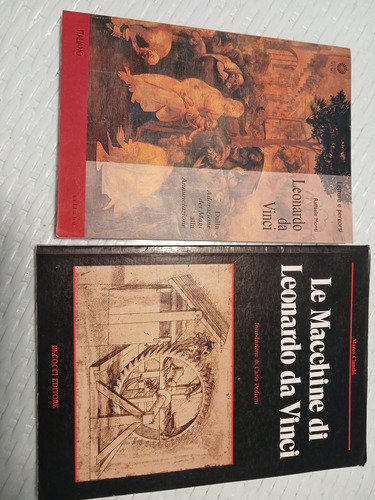 2 Libros Leonardo Da Vinci/ Le Macchine Di Da Vinci. Italian