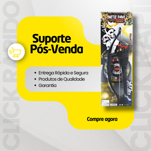 Arco E Flecha Arqueiro C/ Ventosas Para Pequenos Campeões