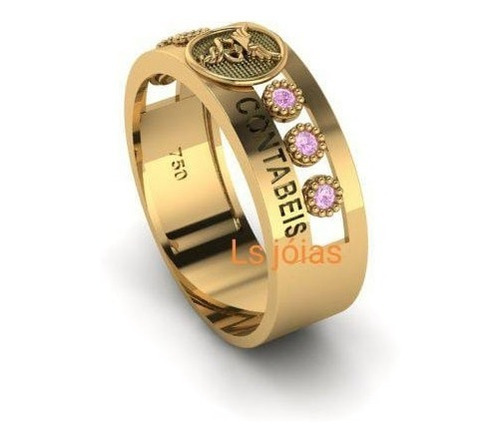 Anel De Formatura Ciencias Contabeis Ouro 18k