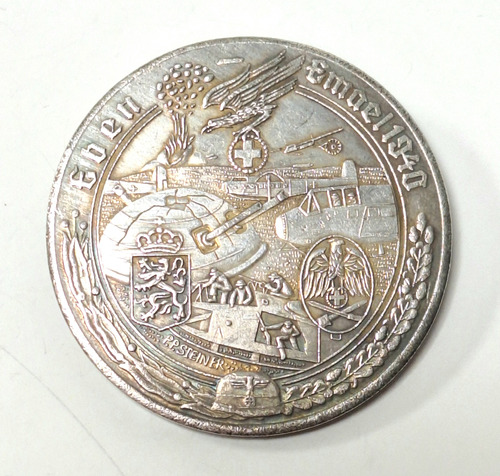 Moneda Militar, Reproducción 5 Cm, Captura Fuerte Eben Emael