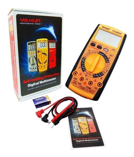 Tester Digital Multimetro Yaxun Con Sonido +bateria + Cables