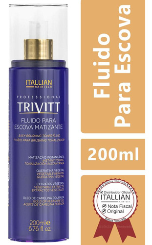 Fluído Para Escova Matizante Trivitt 200ml