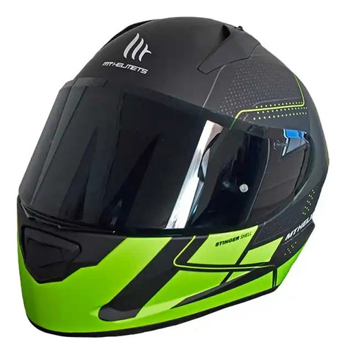 Casco Para Moto Mt Helmets Ff105b Stinger Galant E3 Amarillo