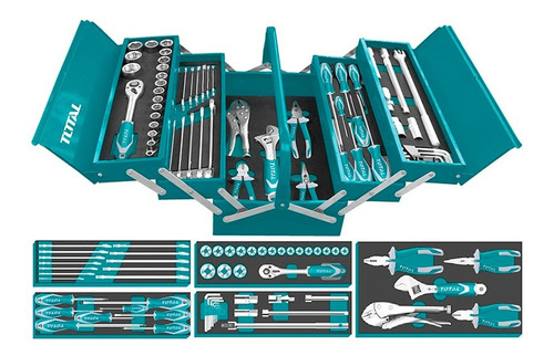 Caja De Herramientas Manuales Total Thtcs12591 59 Piezas P