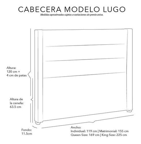 Cabecera Queen Size Dicasa Lugo Negro