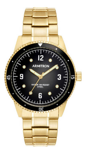 Reloj Armitron Dress Dorado 205482bkgpwm De Acero Hombre