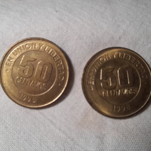 Moneda De Argentina 50 Centavos Mercosur 1998 -ver Envío