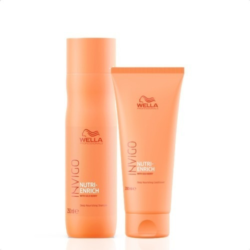 Kit Wella Nutri Enrich Shampoo 250ml Y Acondicionador  200ml