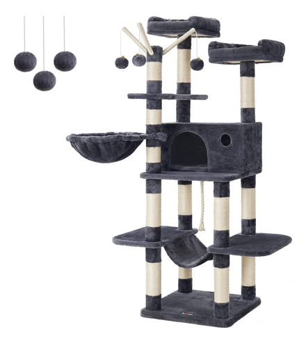 Feandrea Arbol Para Gatos, Torre Grande Para Gatos, 64.6 Pul