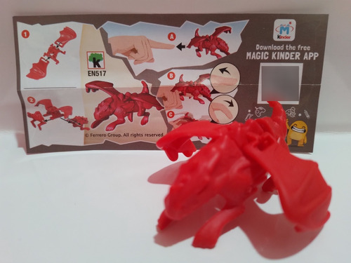 Kinder Dragon Rojo En517 Con Cartina