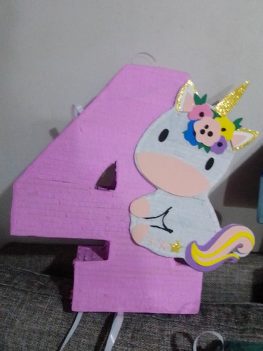 Piñata Infantil Con Numero Personalizada. O Cualquier Diseño
