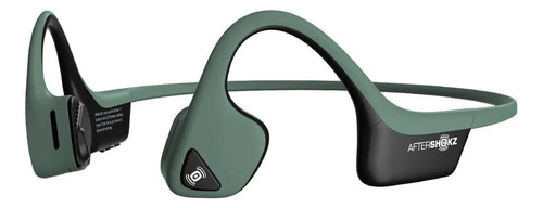 Auriculares gamer inalámbricos AfterShokz Air forest green con luz LED
