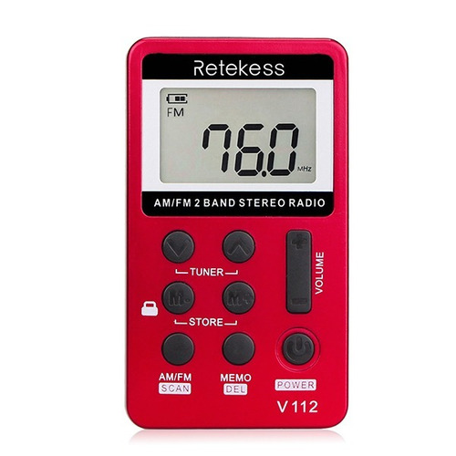 Rádio Walkman Digital Retekess V-112 Am/fm Frete Grátis