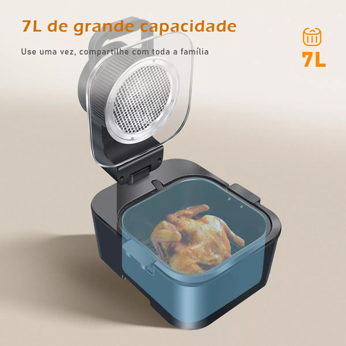 Fritadeira Airfryer Elétrica Sem Óleo Ar Coibeu Display Touc