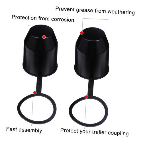 2 Ganchos De Plástico Con Tapa Protectora Para Colgar Remolq