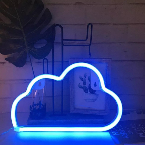 Lámpara De Neón Con Diseño De Nubes: Bonito Estilo Ins Para