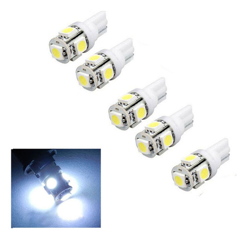 5 Bombillas Led T10 5-smd 5050 De 3 W, 192 168 194 W, 1081