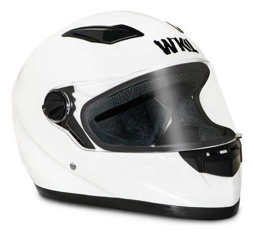 Casco Motocicleta Certificado Dot Moto Wkl Ch-806 Color Blanco Tamaño del casco L