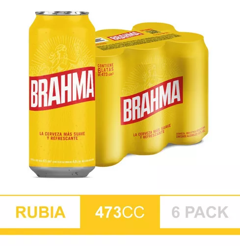 Cerveza Brahma Chopp 473ml X6 | MercadoLibre