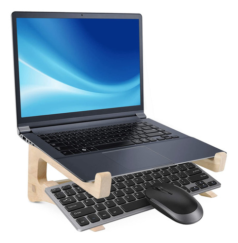 Hsyp Wood Soporte Para Laptop, Elevador Ergonmico Para Lapto