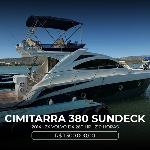 Lancha Cimitarra 380 Sundeck 2014 Com Apenas 210 Horas