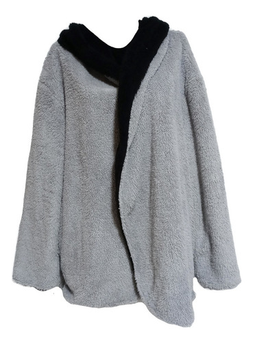 Abrigo Cardigan Capucha Reversible Talla M-l Alison Andrews