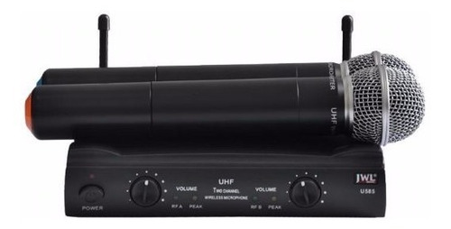 Microfone S Fio Duplo Dinamico Uni-dir Jwl U-585 Voz Igreja