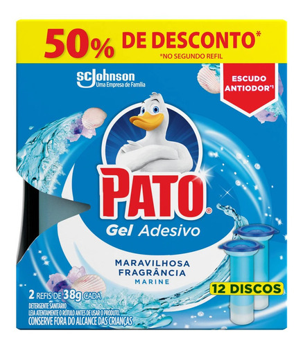 4 Refis 6 Un Cada Desodorizador Sanitário Pato Gel Adesivo